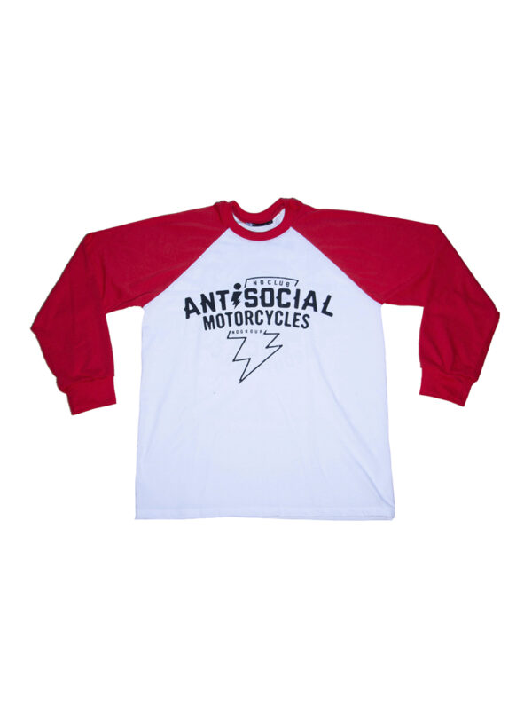 antisocial_raglanpechoblanco_mangasrojas POLERA RAGLAN MANGA LARGA ANTISOCIAL