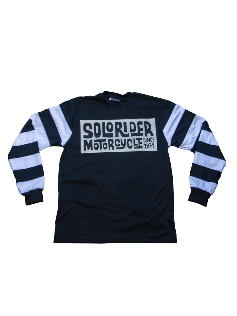 POLERA MANGA LARGA RAYADA PARCHE